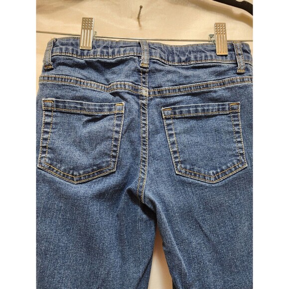 Cat & Jack Girls 10 Blue Jean Denim Straight Leg Super Stretchy Adjustable Waist - Picture 11 of 16